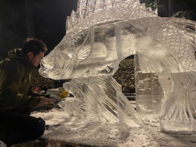 決戦のオールナイト！明治神宮奉納全国氷彫刻展【前編】