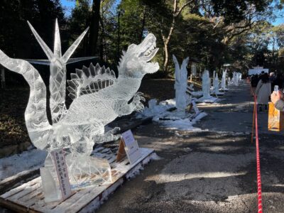 朝日に輝く氷の祭典！明治神宮奉納全国氷彫刻展【後編】